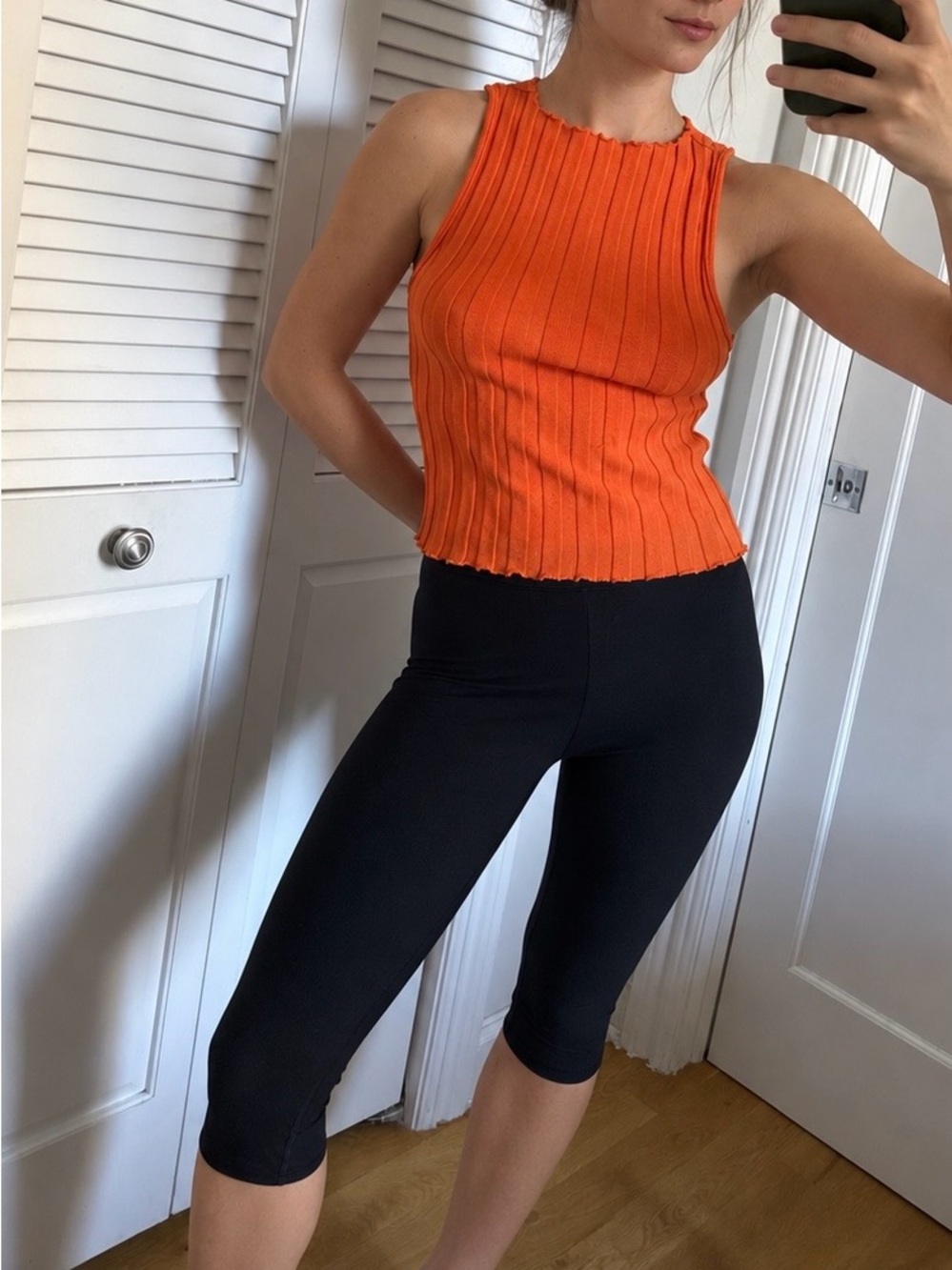 Zara Ribbed Crop Tank Top in